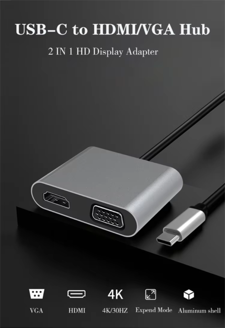 Type C to HDTV VGA Adapter (10)