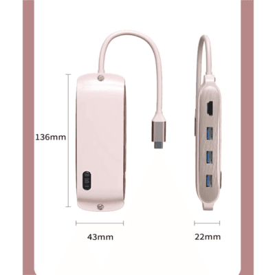 Type-c to 4K HDTV RJ45 Ethernet Lan (8)