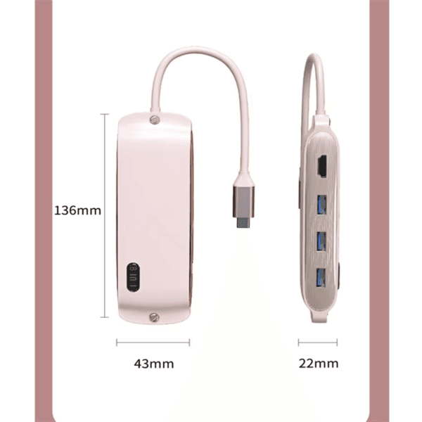 Type-c to 4K HDTV RJ45 Ethernet Lan (8)