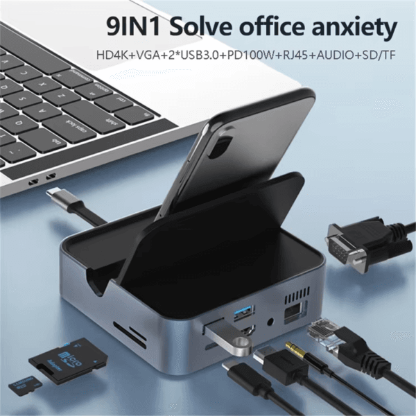 USB C Adapter Dock Dongle for MacBook air Pro (11)
