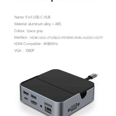 USB C Adapter Dock Dongle for MacBook air Pro (9)